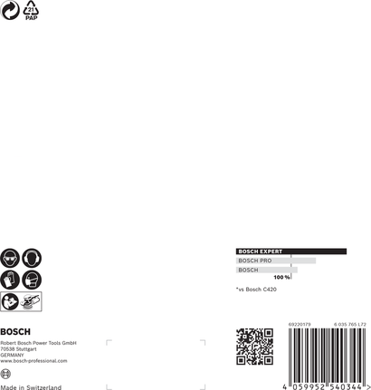 <!-- language missing --> Bosch M480 砂磨網 150 毫米。